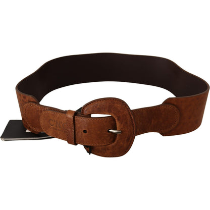 Costume National Brown Leather Fashion Waist Buckle Belt WOMAN BELTS