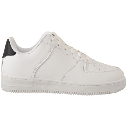 SIGNS White Leather Perforated Lace Up Sneakers Casual Men Shoes MV4290 - 41