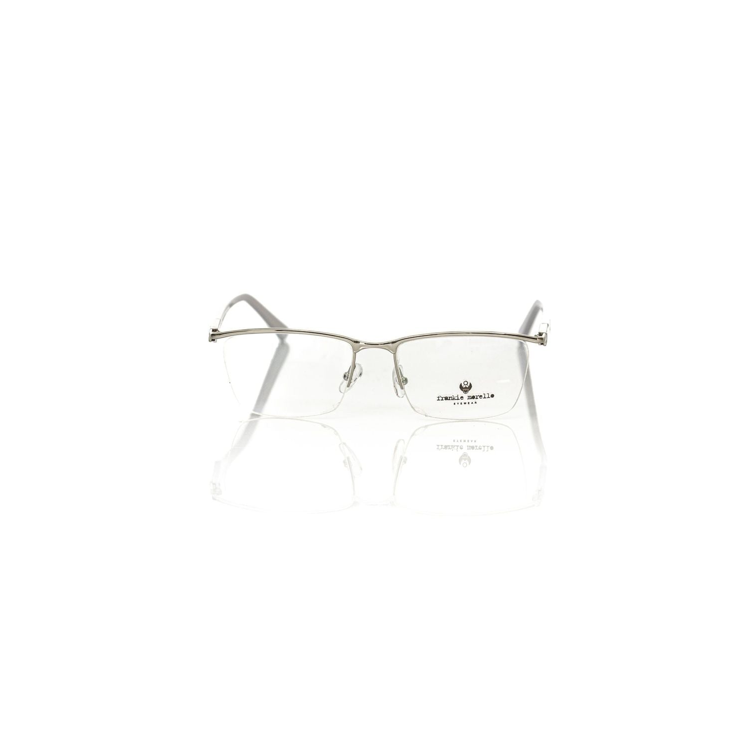 Frankie Morello Silver Metallic Fibre Glasses Frame