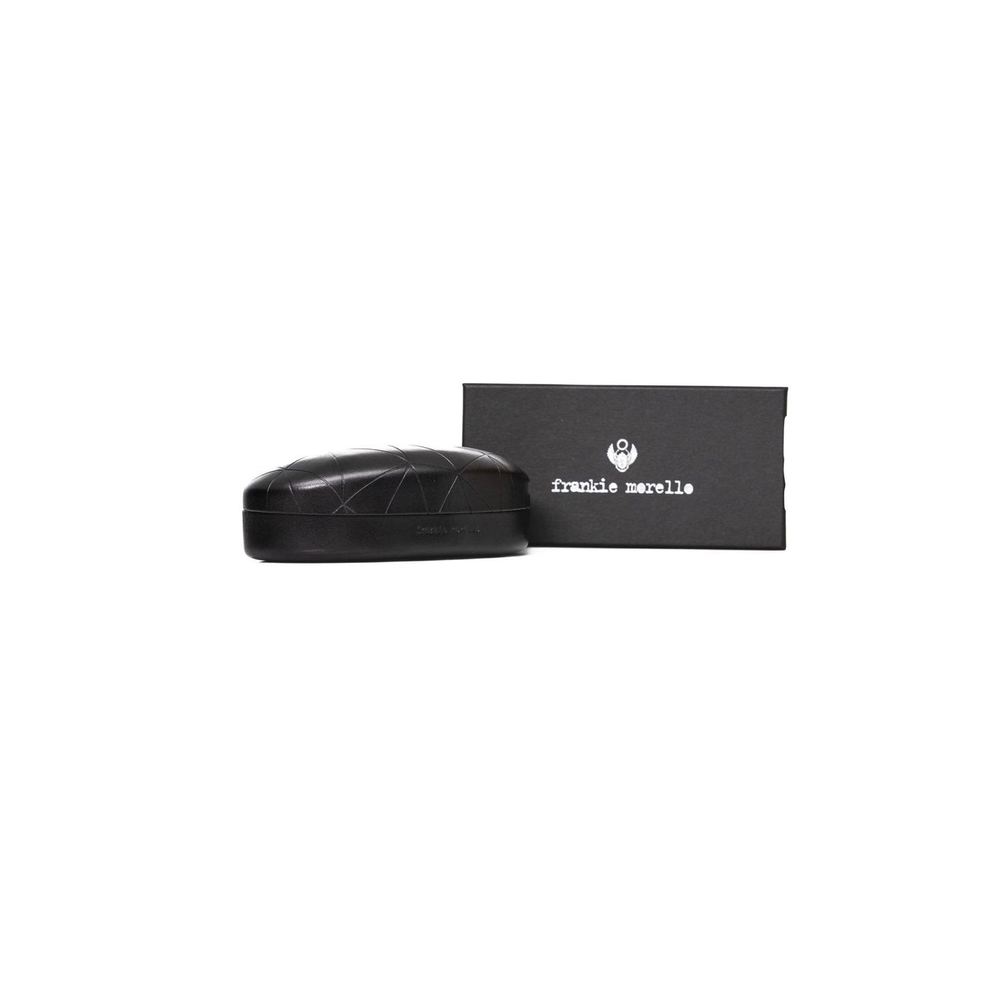 Frankie Morello Black Metallic Fiber Men Sunglass