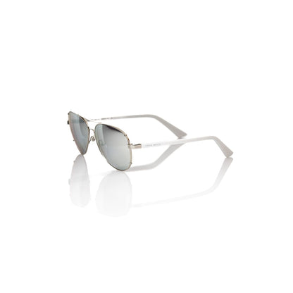 Frankie Morello Silver Metallic Fiber Men's Sunglass