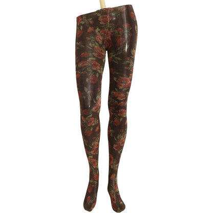 Dolce & Gabbana Black Floral Print Stockings Nylon Tights