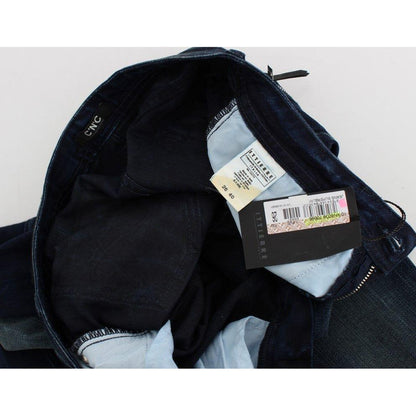 Costume National Blue Wash Cotton Slim Fit Skinny Jeans
