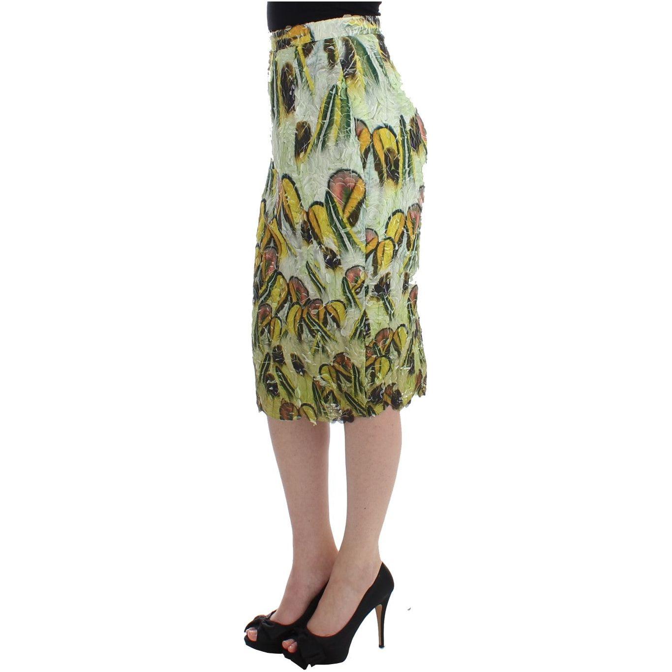 Lanre Da Silva Ajayi Multicolor Organza Pencil Skirt