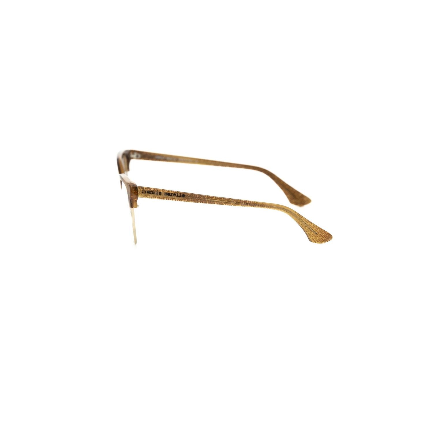 Frankie Morello Brown Metallic Fibre Glasses Frame