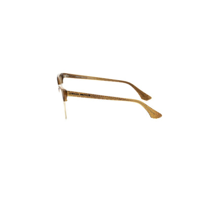 Frankie Morello Brown Metallic Fibre Glasses Frame