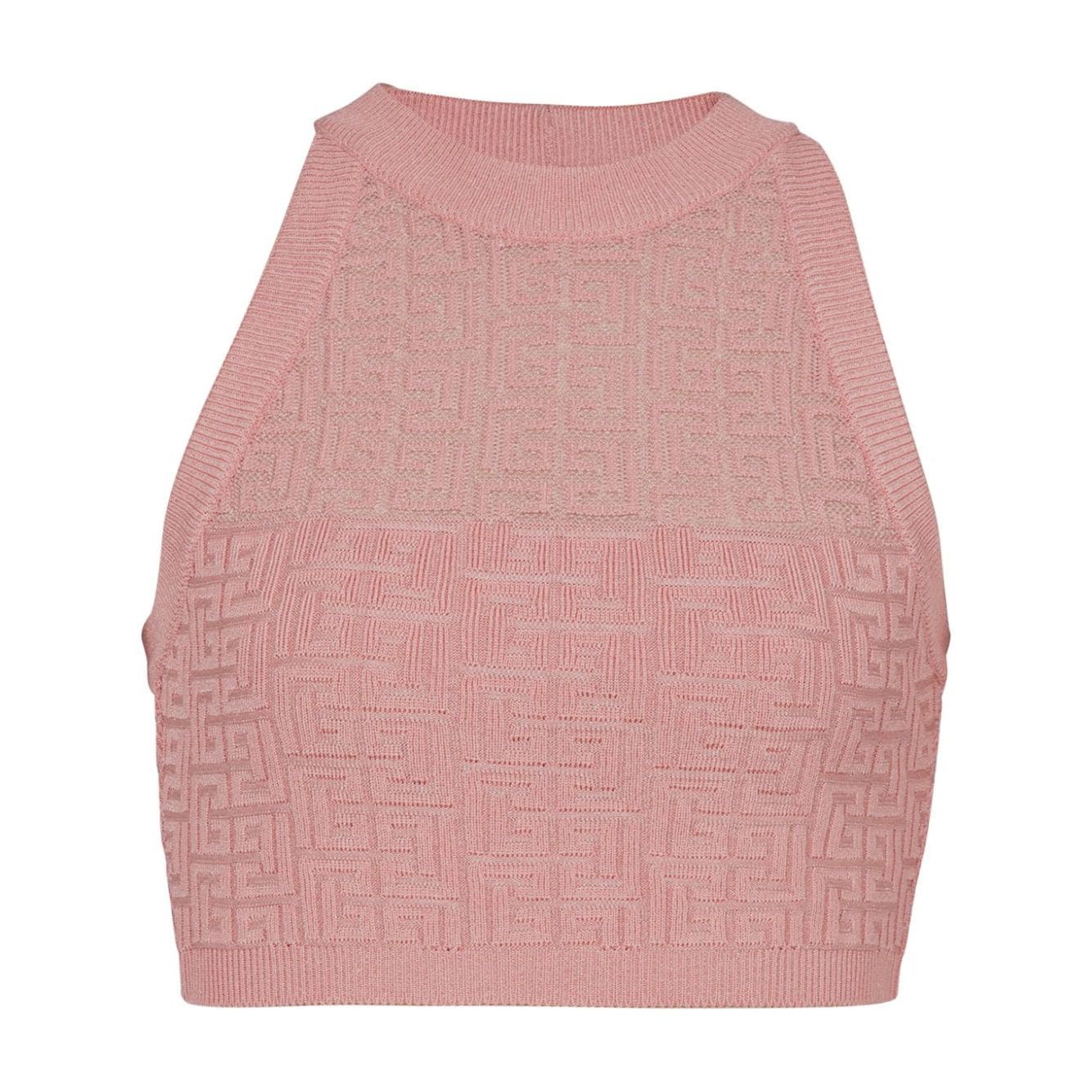 Balmain PB Labyrinth knit top