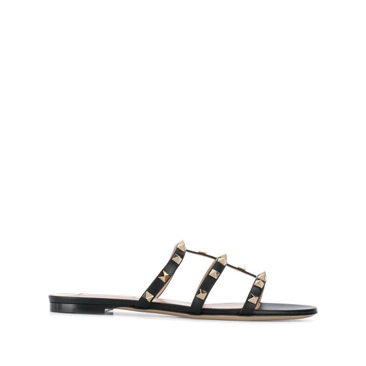 Valentino Garavani Rockstud Low Slide Sandal in Calfskin