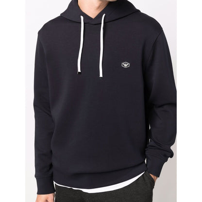 Emporio Armani long-sleeved Logo Patch Hoodie Topwear