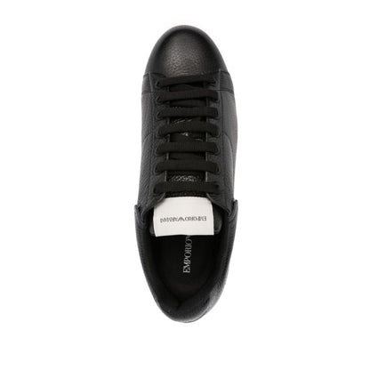 Emporio Armani tumbled leather sneakers Sneakers