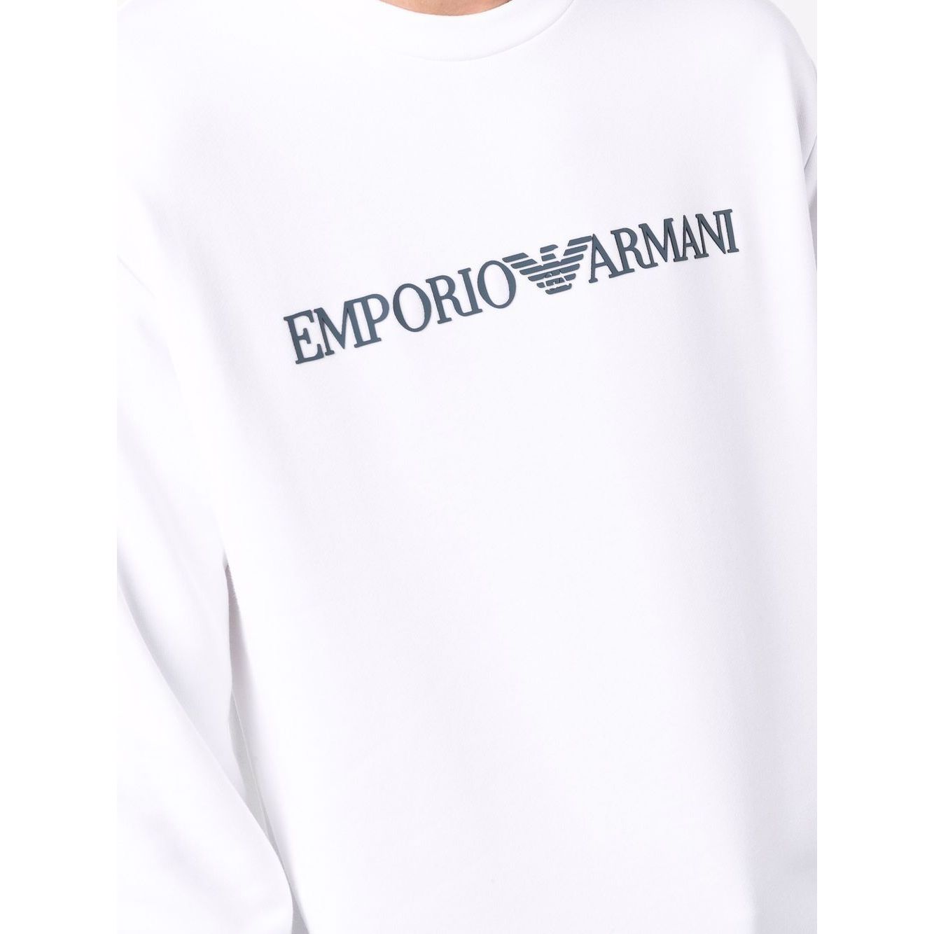 Emporio Armani Modal blend sweatshirt with logo print Topwear