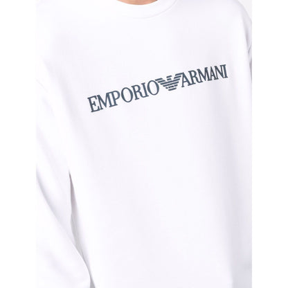 Emporio Armani Modal blend sweatshirt with logo print Topwear