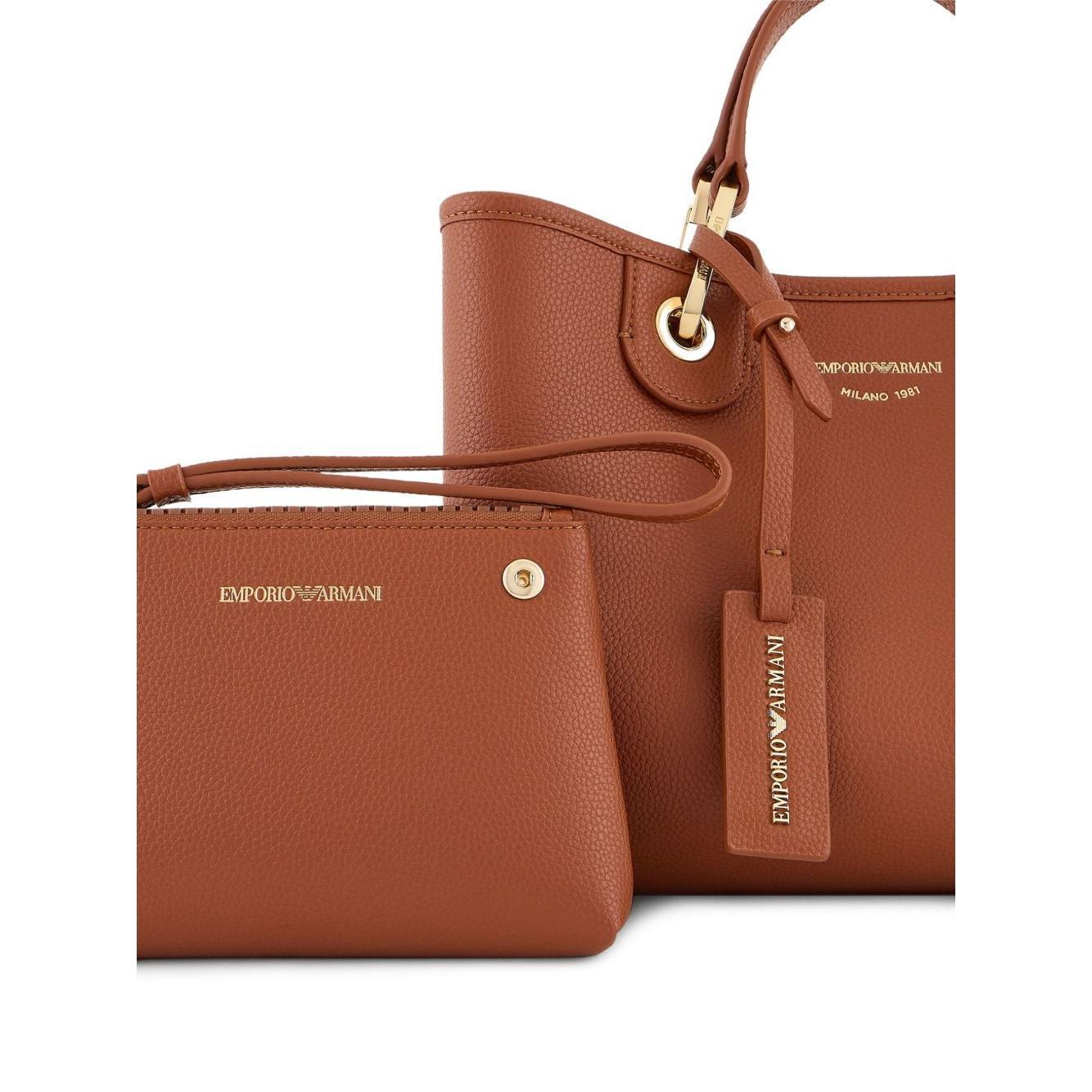 Front view with bag zipped and handles upright.