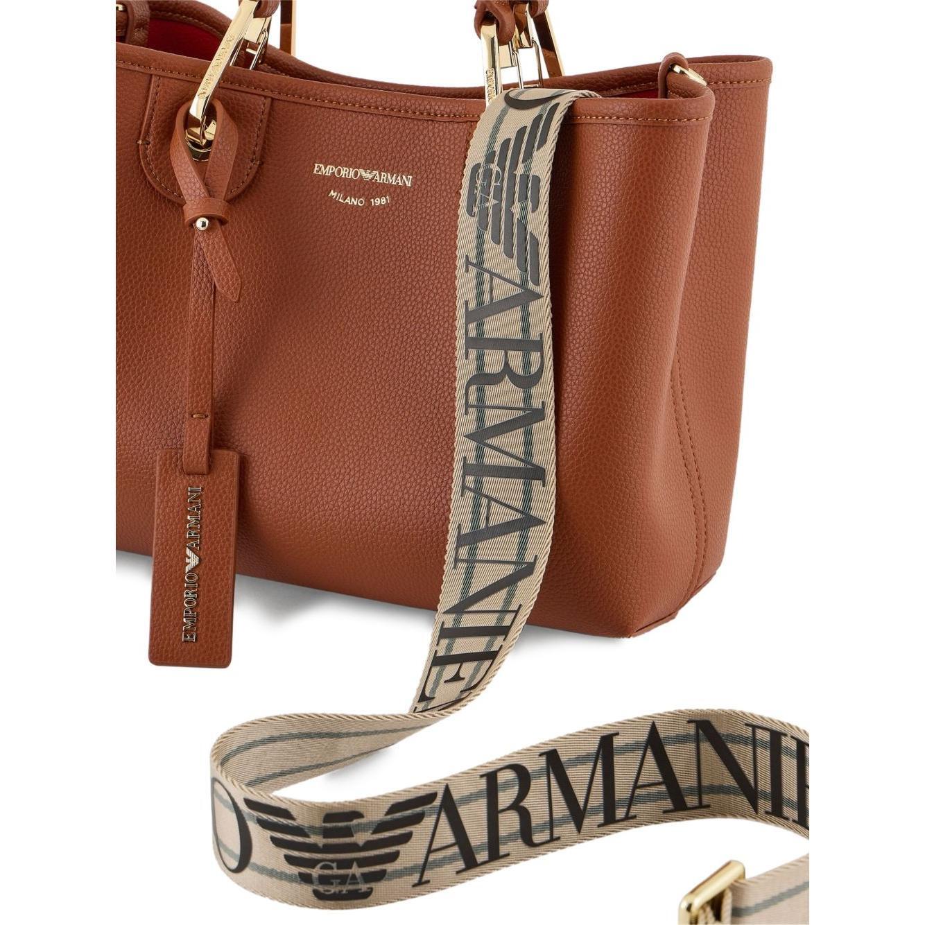 Emporio Armani Small MyEA shopper bag with deer print EW000361AF12103M6030-P25