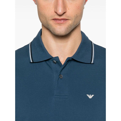 Emporio Armani embroidered logo polo shirt Topwear