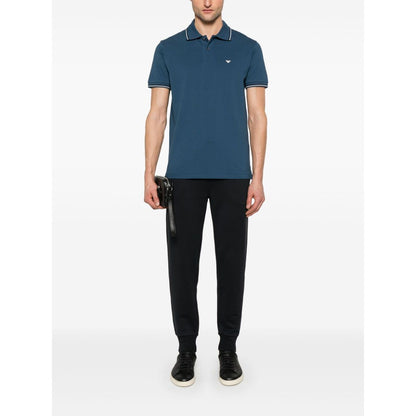 Emporio Armani embroidered logo polo shirt Topwear