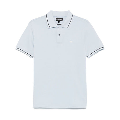 Emporio Armani logo print cotton polo Topwear