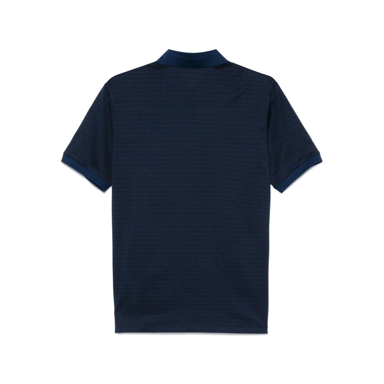 Emporio Armani Allover Logo Cotton Polo Shirt Topwear