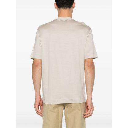 Emporio Armani ASV jersey-Lyocell blend T-shirt with embroidery Topwear