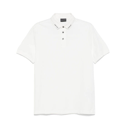 Emporio Armani Jersey polo with logo collar Topwear