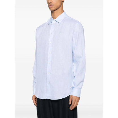 Emporio Armani logo-embroidered long-sleeve shirt Shirts