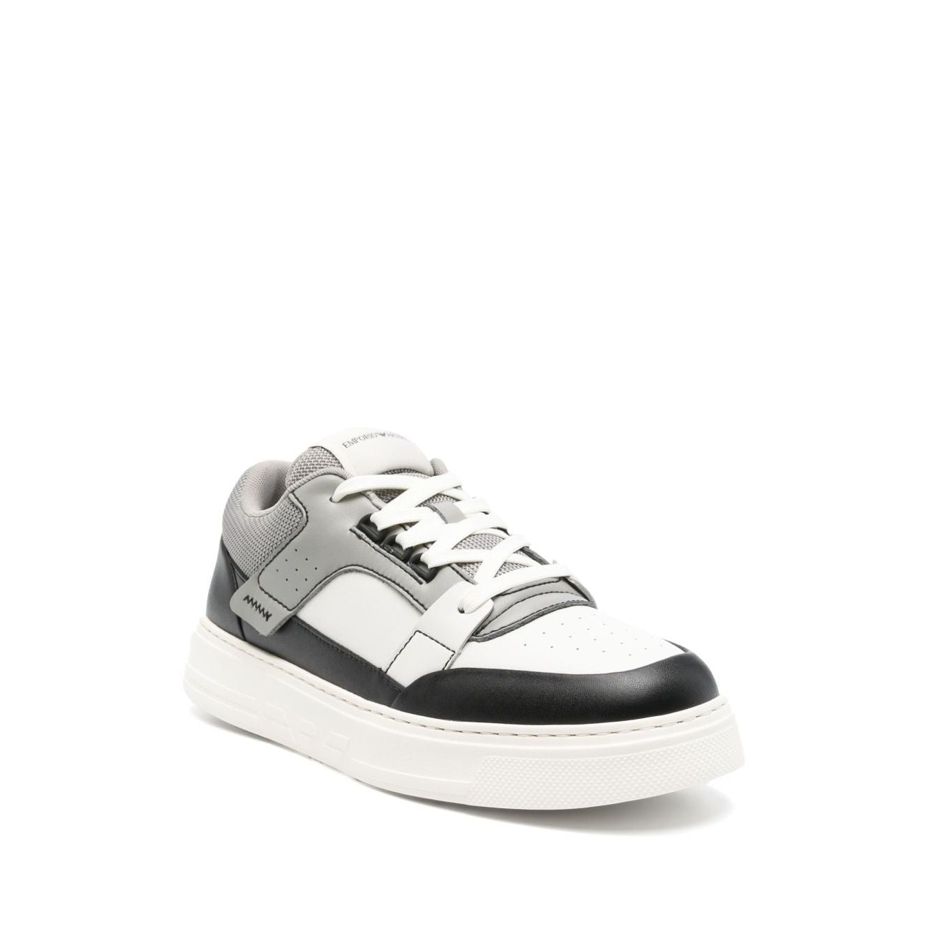 Emporio Armani Leather and mesh sneakers with contrasting details Sneakers