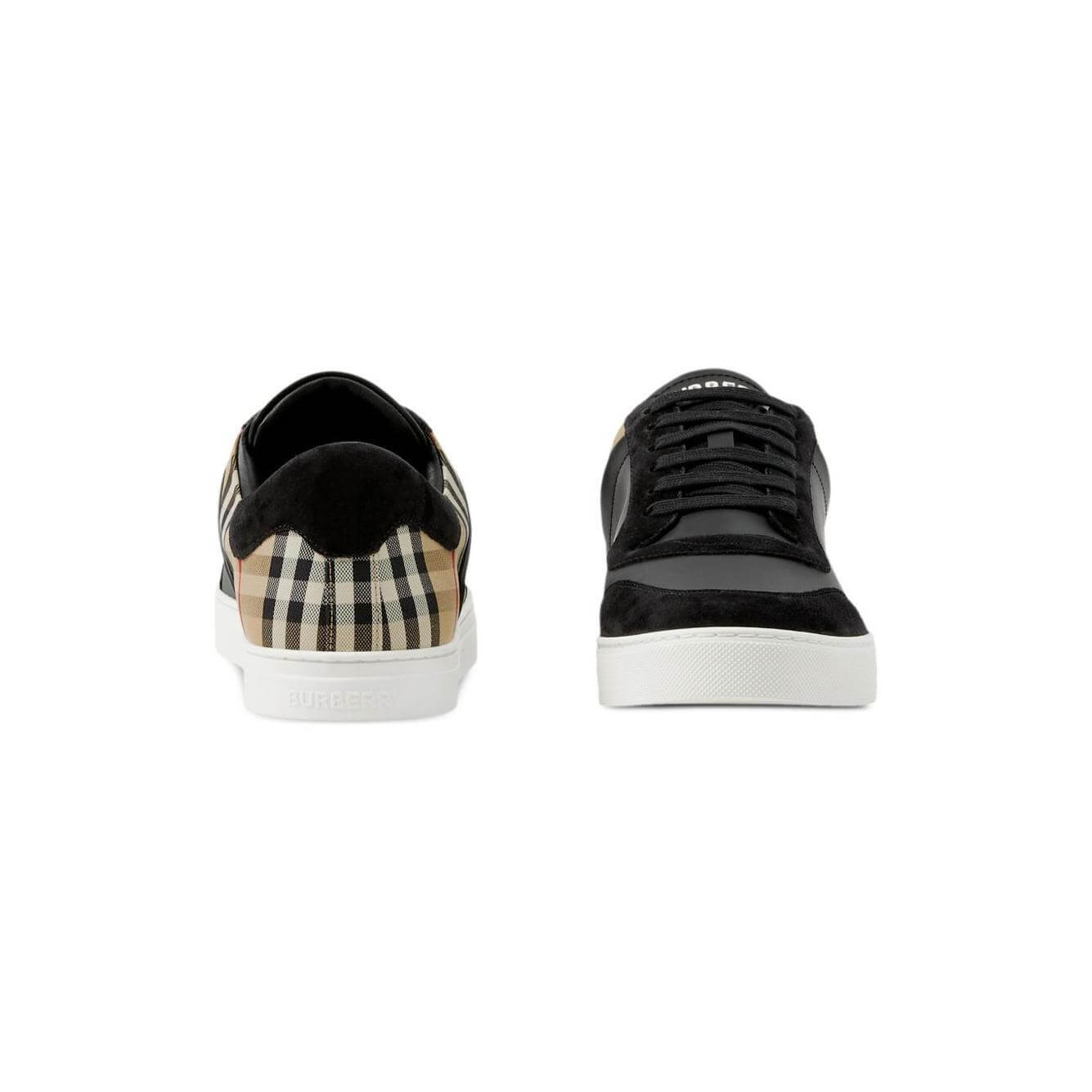 Burberry Leather, suede and check sneakers 8070818A7626-AI25