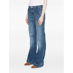 Seven Jeans Blue wide-leg denim with belt loops and pockets