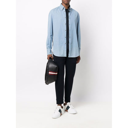 Emporio Armani T-shirts and Polos Blue Topwear