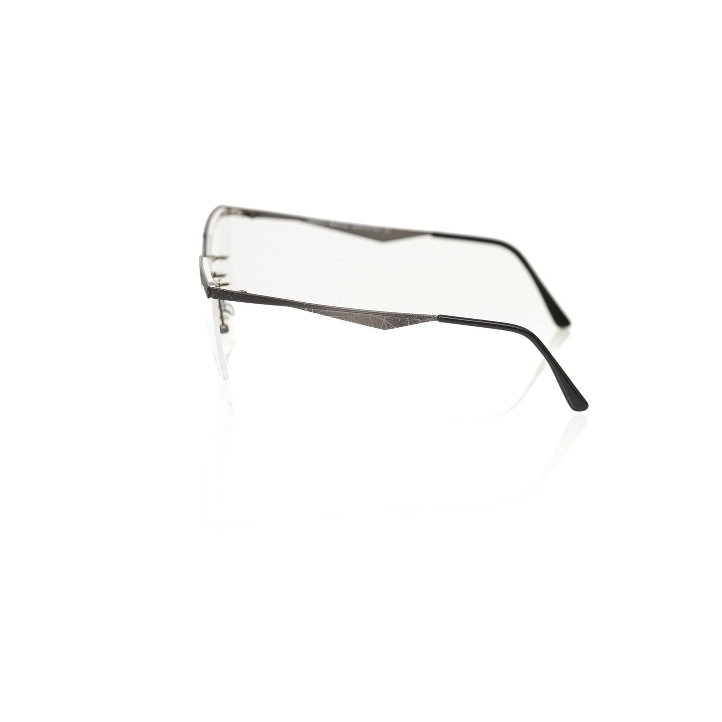 Frankie Morello Black Metallic Fibre Glasses Frame