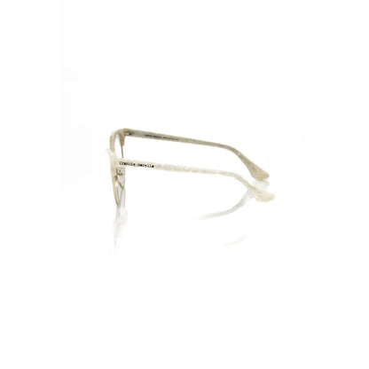 Frankie Morello White Metallic Fibre Glasses Frame