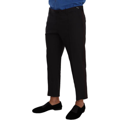 Dolce & Gabbana Gray Bordeaux Wool Trouser Dress Pants