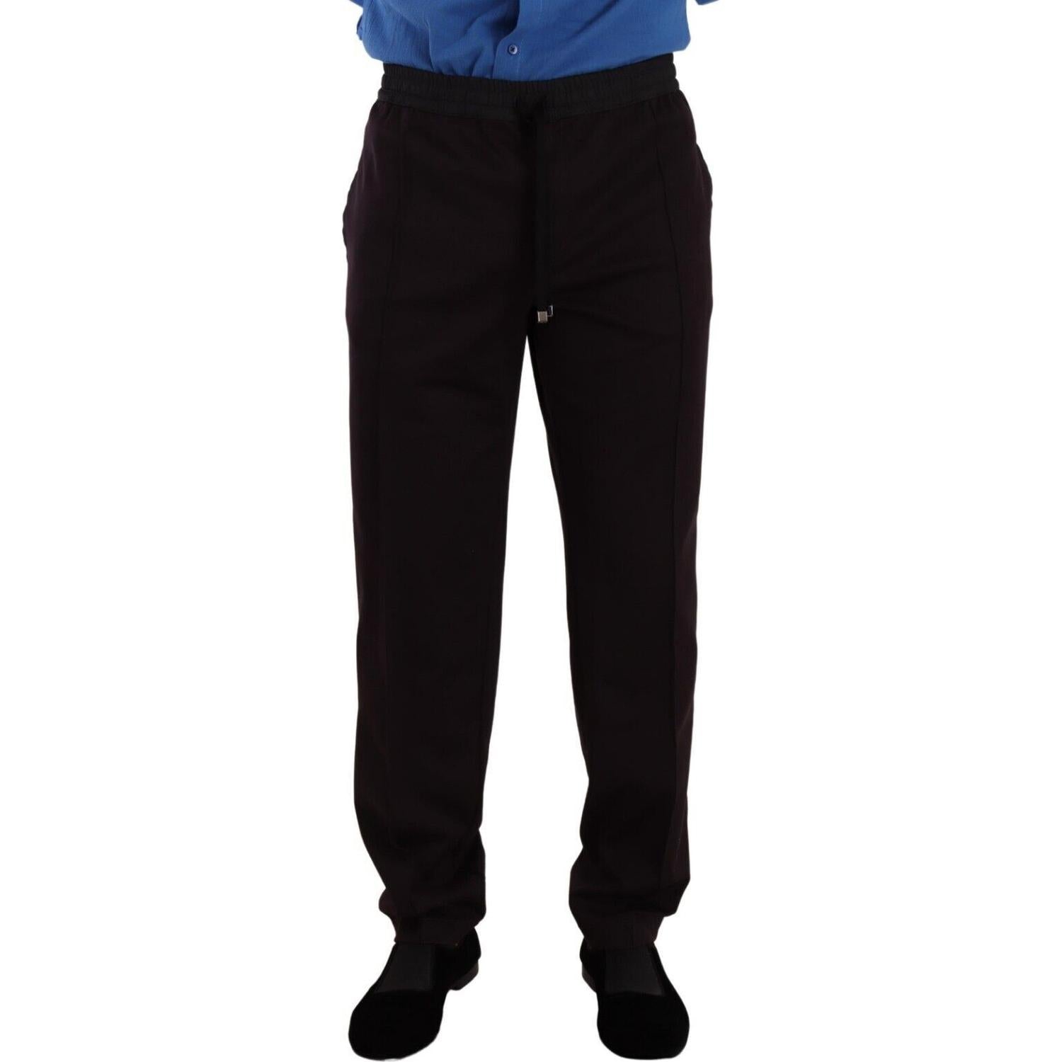 Dolce & Gabbana Bordeaux Cotton Mens Skinny Trouser Pants