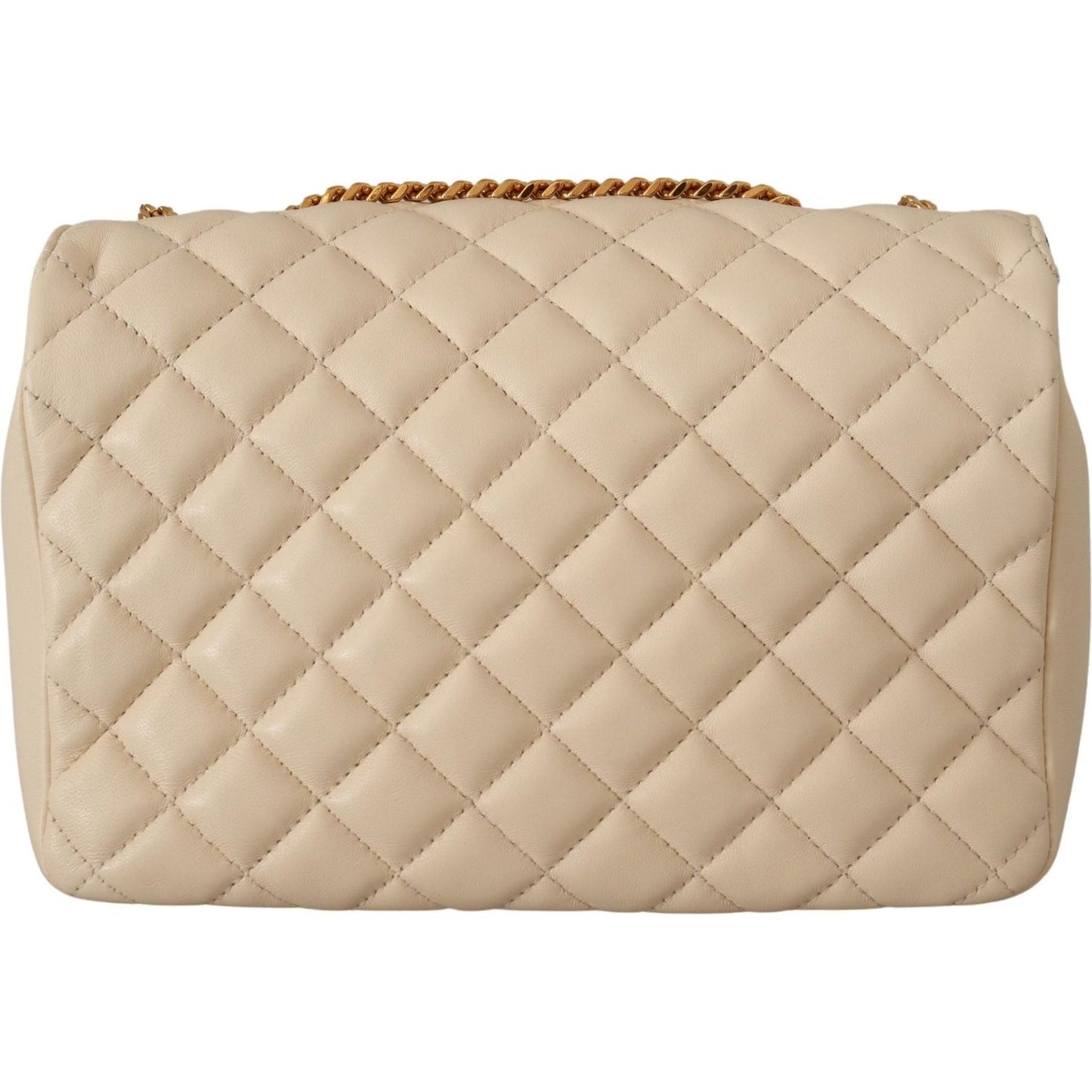 Versace Elegant White Nappa Leather Shoulder Bag 8054712068980