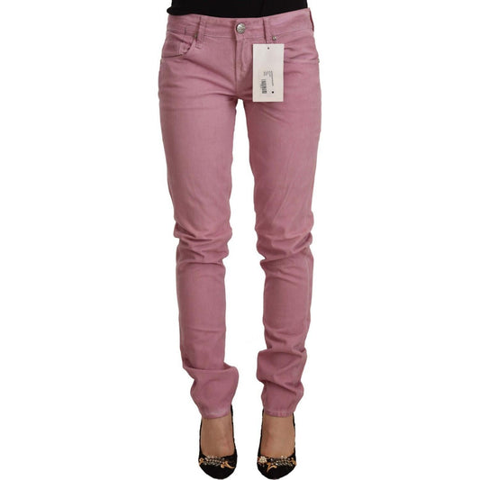 Acht Pink Cotton Slim Fit Women Denim Skinny Jeans PAN71185 - 40
