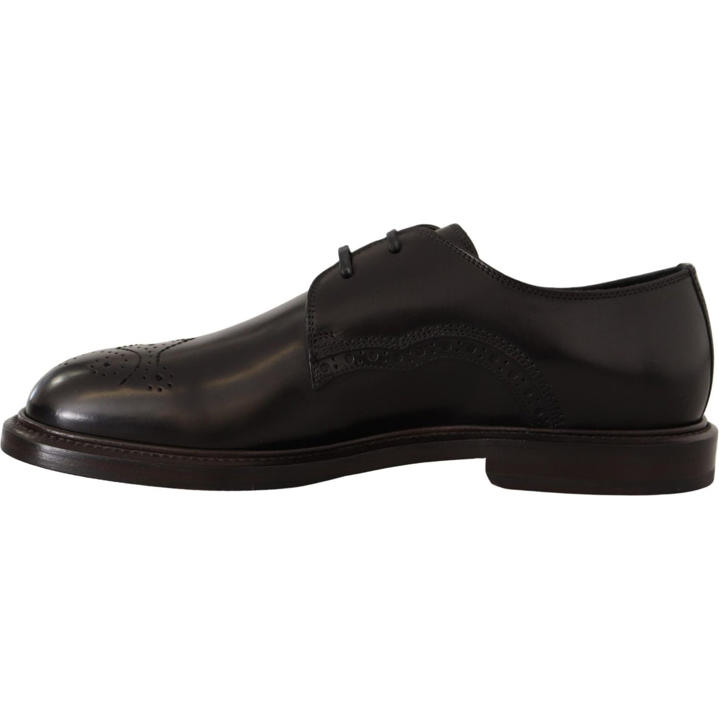 Dolce & Gabbana Black Leather Dress Formal Derby Shoes
