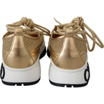 Jimmy Choo Golden Glamour Mesh Leather Sneakers 192954325046