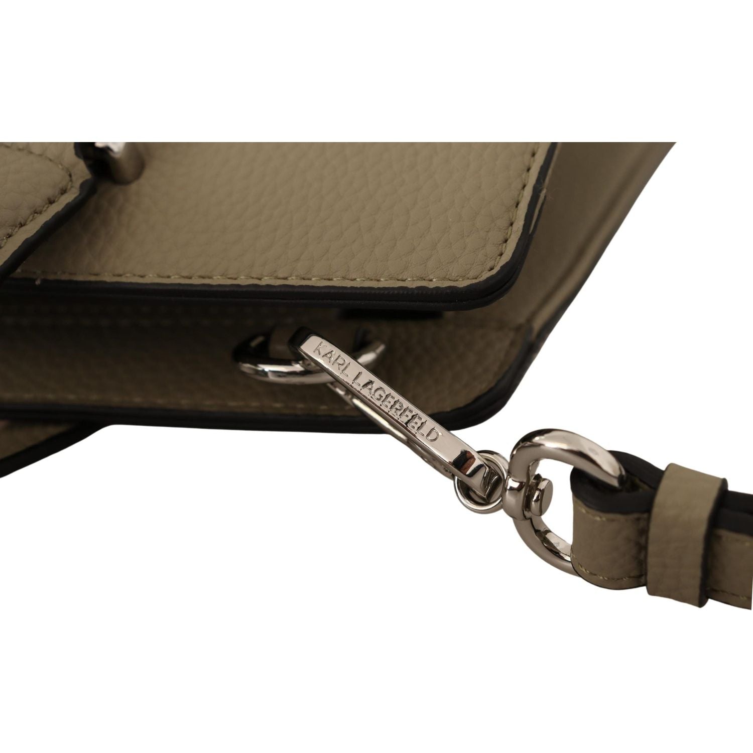 Karl Lagerfeld Sage Green Leather Tote Bag