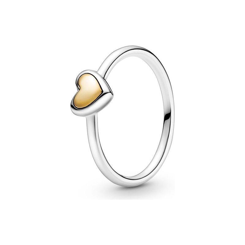PANDORA JEWELS Mod. GOLDEN HEART - RING - Size 52 Ring