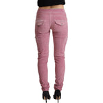 Acht Pink Cotton Low Waist Skinny Denim Cargo Jeans PAN71247 - 40