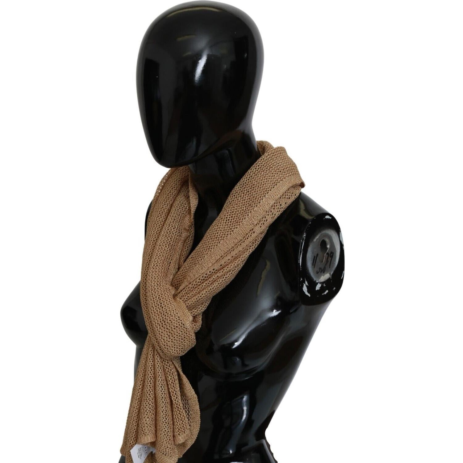 GF Ferre Brown Neck Wrap Winter Shawl Foulard Scarf