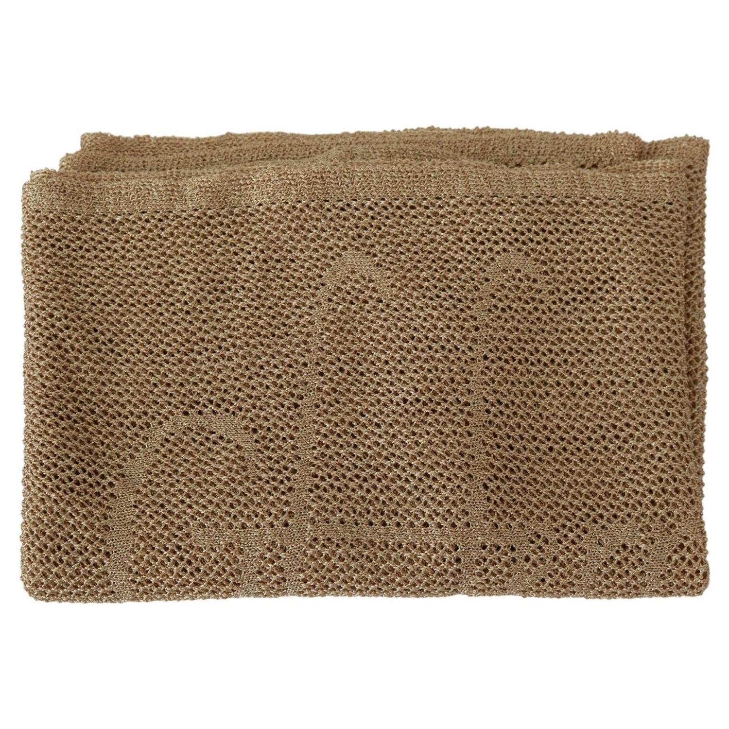 GF Ferre Brown Neck Wrap Winter Shawl Foulard Scarf