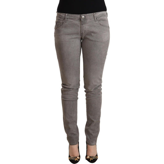 Acht Light Gray Washed Cotton Slim Fit Denim Jeans PAN71186 - 31