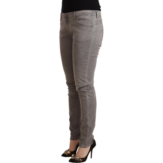 Acht Light Gray Washed Cotton Slim Fit Denim Jeans PAN71186 - 31