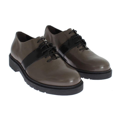 AI_ Gray Brown Leather Laceups Shoes1728,67345645728,AI_,EU36/US5.5,EU37/US6.5,Flat Shoes - Women - Shoes,Gray,Material: 100% Leather,New with tags,Oxfords and Derbies - Shoes,Shoes,Women,Women - Shoes