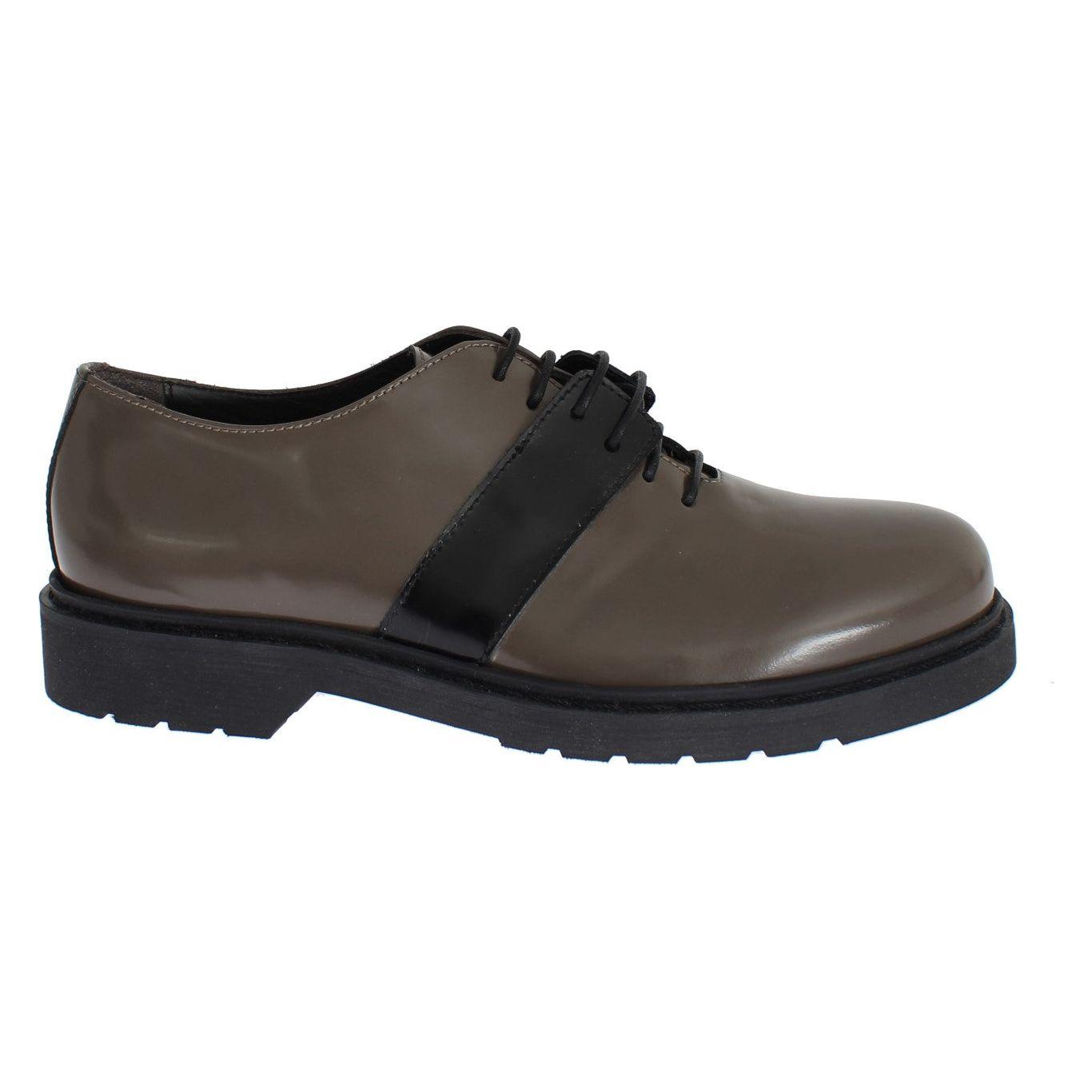 AI_ Gray Brown Leather Laceups Shoes1728,67345645728,AI_,EU36/US5.5,EU37/US6.5,Flat Shoes - Women - Shoes,Gray,Material: 100% Leather,New with tags,Oxfords and Derbies - Shoes,Shoes,Women,Women - Shoes