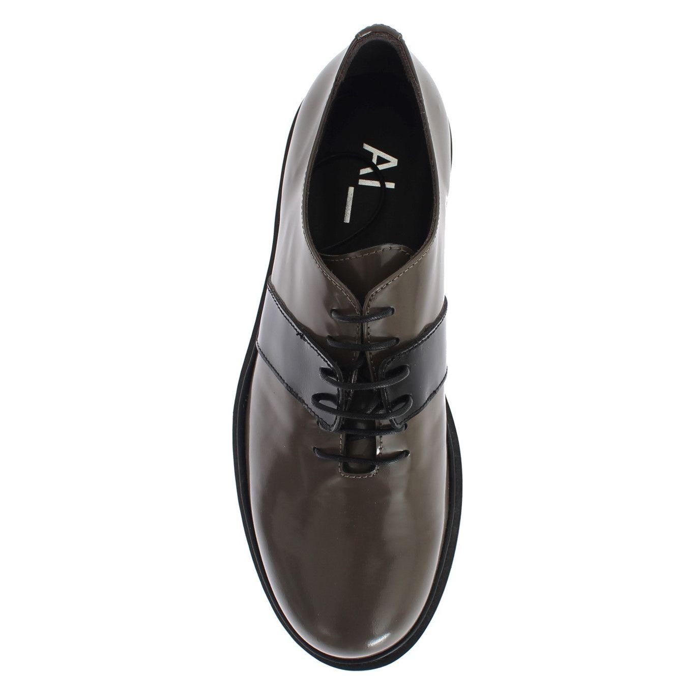 AI_ Gray Brown Leather Laceups Shoes1728,67345645728,AI_,EU36/US5.5,EU37/US6.5,Flat Shoes - Women - Shoes,Gray,Material: 100% Leather,New with tags,Oxfords and Derbies - Shoes,Shoes,Women,Women - Shoes