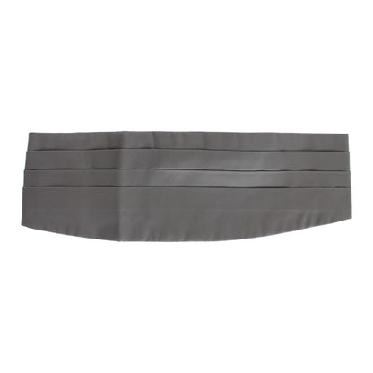 Dolce & Gabbana Gray Waist Belt Silk Cummerbund