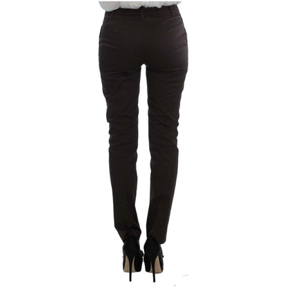 Exte Brown Stretch Two Button Suit Exte