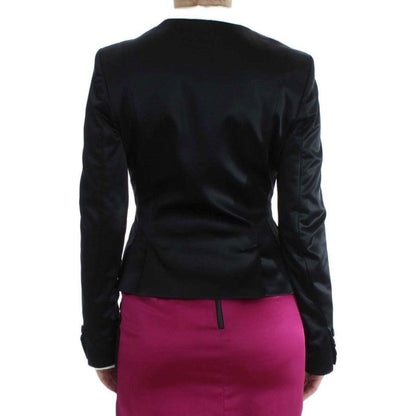 Exte Black Pink Stretch Blazer Jacket1728,4% Elastane,45% Polyamide,67345645728,Black,Blazers - Suits & Blazers - Clothing,Clothing,Exte,IT40|S,Material: 51% Acetate,New with tags,Suits & Blazers - Clothing,Suits & Blazers - Women - Clothing,Women,Women -